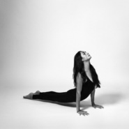 Carla Araos doing yoga.